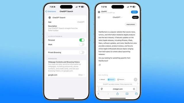 OpenAI出新招：ChatGPT变身苹果Safari浏览器默认搜索引擎